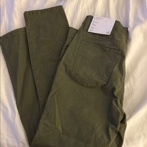 LOFT Olive Green skinny Pants
